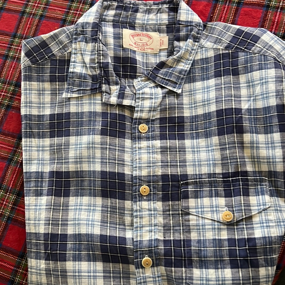 Brooks Brothers Plaid Short Sleeved button up Shirt
